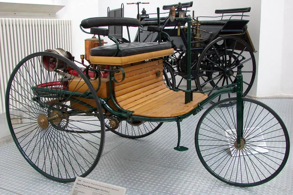 Vintage Automobiles Dresden Transport Museum 1886 Benz Patent Automobile Dresden — Fotografia de Stock