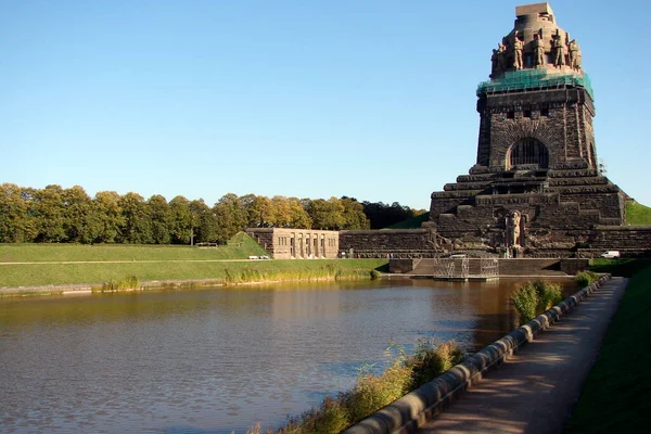 Monument 1813 Battle Nations Completed 1913 100Th Anniversary Battle Leipzig — Stock Photo, Image