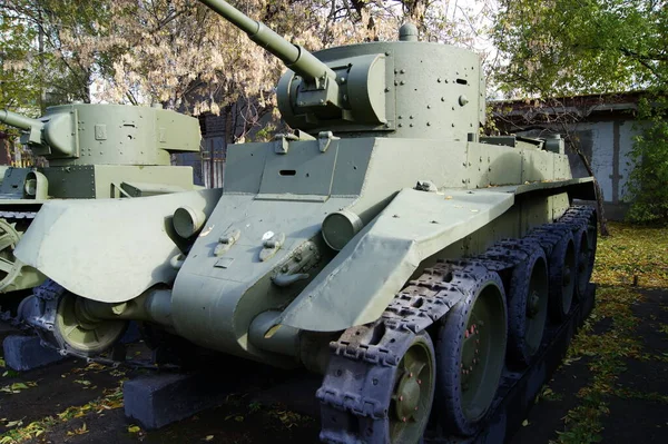 Modell 1935 Tank Del Utomhusutställningen Centralförsvarets Museum Moskva Ryssland Oktober — Stockfoto