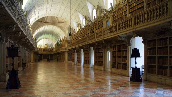 Bibliothek Des Palastes Von Mafra Königlicher Barockpalast Und Kloster Aus — Stockfoto