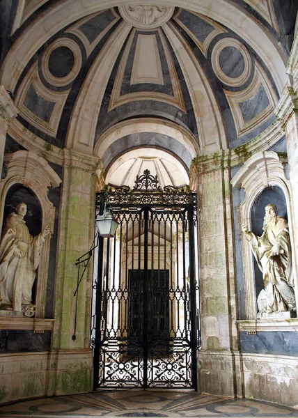 Mafya Sarayı Manastırı Bazilikası Yüzyıl Barok Anıtı Mafra Portekiz Aralık — Stok fotoğraf