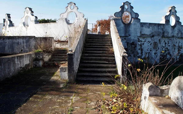 17Th Century Cistern Herdade Mitra Steps Circular Walkaround Baroque Architectural — Stock Photo, Image