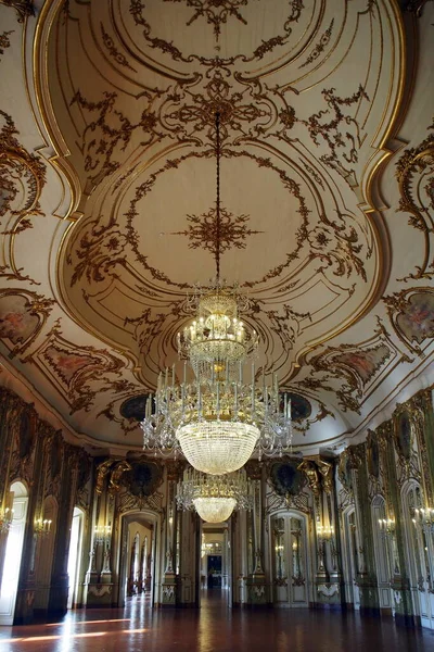 Interiores Del Palacio Nacional Queluz Antigua Residencia Verano Familia Real — Foto de Stock