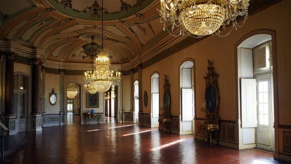 Interiores Palácio Nacional Queluz Antiga Residência Verão Século Xviii Família — Fotografia de Stock