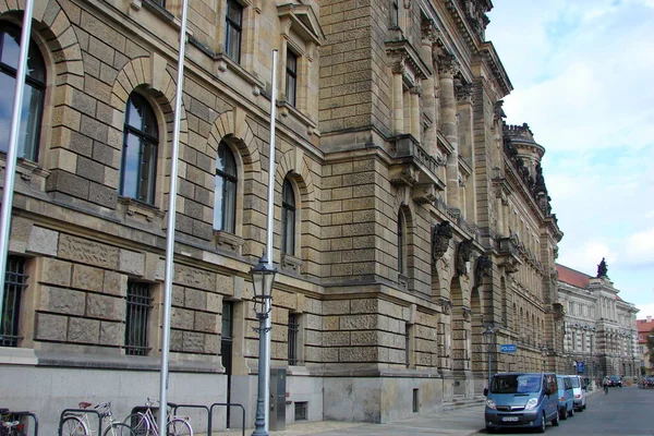 Edificio Histórico Sede Policía Construido 1895 1900 Dresde Sajonia Alemania — Foto de Stock