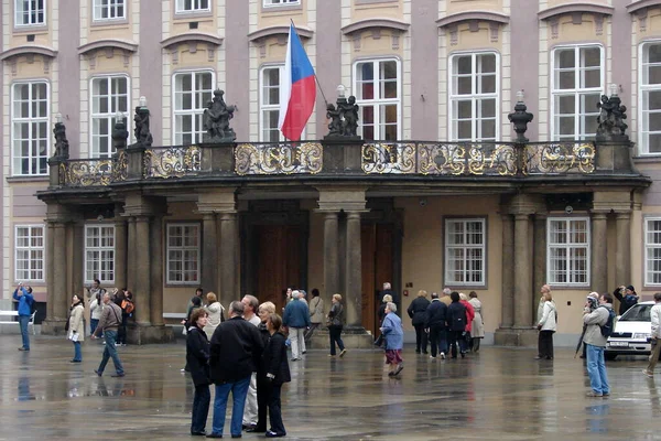 Entrada Principal Novo Palácio Real Praga Castelo Atualmente Escritório Presidente — Fotografia de Stock