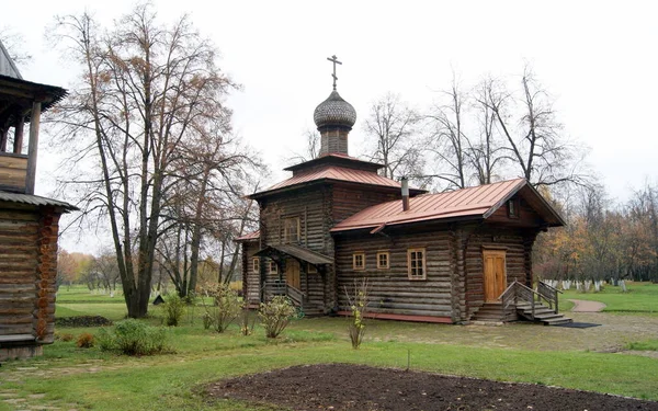 Vecchia Chiesa Legno Dei Nuovi Martiri Confessori Della Russia Poligono — Foto Stock