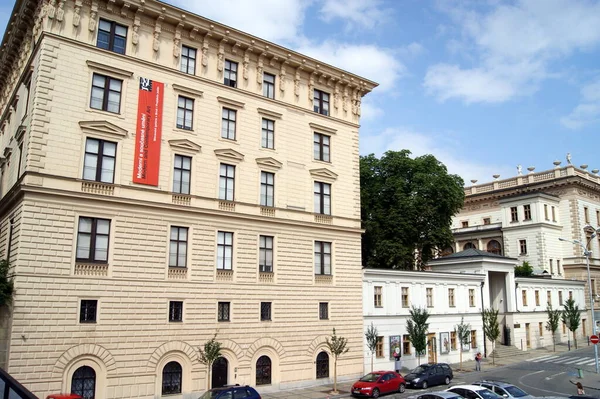 Besedni Street Scene Prazak Palace Moravian Gallery Primer Plano Brno — Foto de Stock