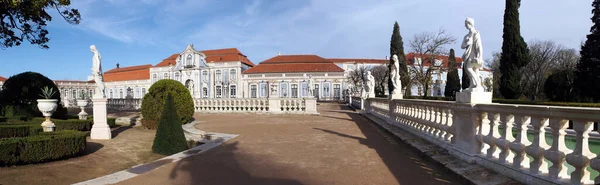 Maltesergarten Des Palastes Von Queluz Ballsaalflügel Hintergrund Barockes Baudenkmal Aus — Stockfoto