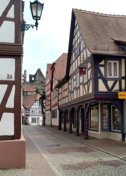 Traditional Timber Frame Houses Burgstrasse Old Town Eppstein Germany May — Stock Photo, Image