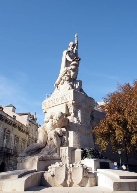Avenida da Liberdade 'deki Büyük Savaş Ölüleri Anıtı, 1931' de açıldı, Lizbon, Portekiz - 7 Temmuz 2021