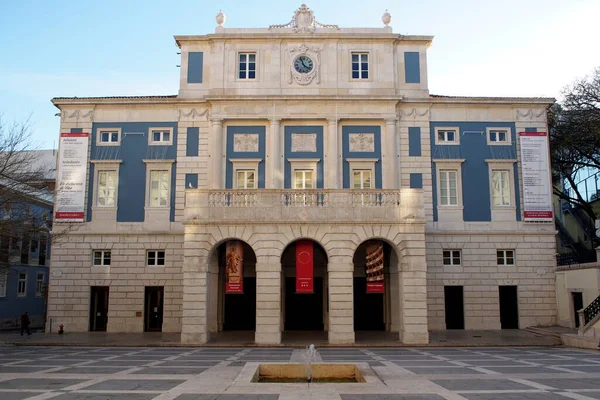 Teatro Nacional São Carlos Casa Ópera Século Xviii Com Fachada — Fotografia de Stock