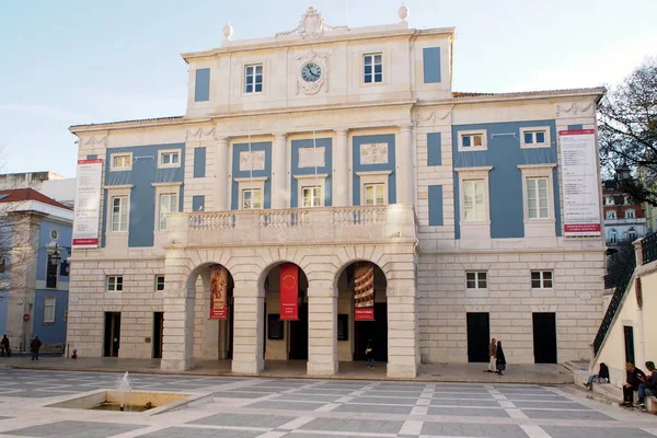 Teatr Narodowy Sao Carlos Xviii Wieczna Opera Neoklasyczną Fasadą Lizbona — Zdjęcie stockowe