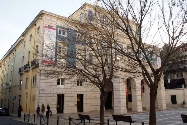 Национальный Театр Сан Карлоса Оперный Театр Xviii Века Неоклассическим Фасадом — стоковое фото