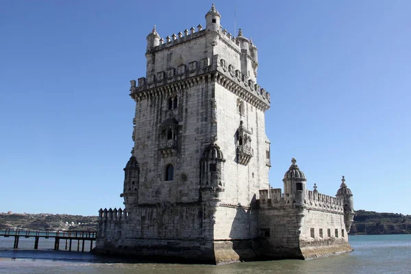 Белемская Башня Фортификация Xvi Века Служившая Церемониальными Воротами Лиссабон Португалия — стоковое фото
