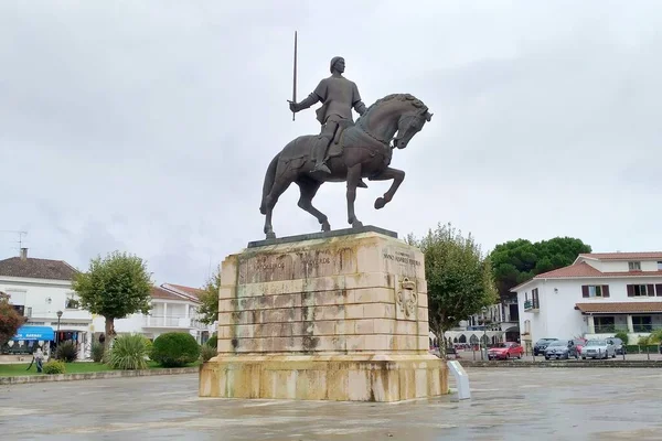 Estátua Equestre Nuno Alvares Pereira Estadista General Dos Séculos Xiv — Fotografia de Stock