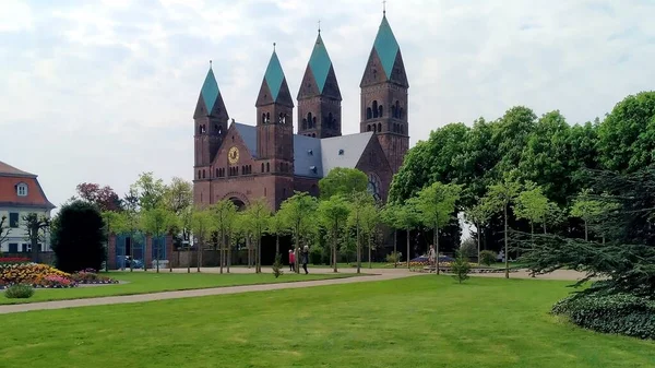 Erlöserkirche 1908 Fertiggestellt Mit Romanischer Renaissance Fassade Blick Aus Dem — Stockfoto