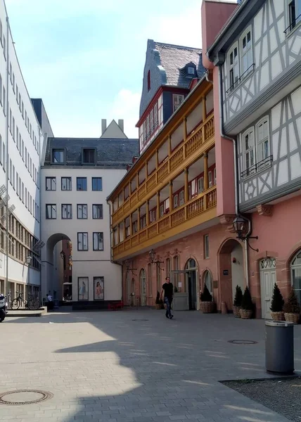 Rebstock Zabytkowy Dwór Mieszkalny Handlowy Położony Neue Altstadt Nowo Odrestaurowane — Zdjęcie stockowe