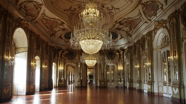 Queluz Ulusal Sarayı Büyük Balo Salonu Portekiz Kraliyet Ailesi Nin — Stok fotoğraf
