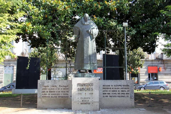 Pomnik Francisco Sanches Filozofa Lekarza Xvi Xvii Wieku Salvadora Baraty — Zdjęcie stockowe