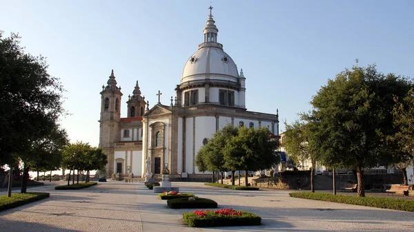 Sanctuary Our Lady Sameiro Neoclassical Basilica Hill Overlooking Surrounding Landscape — Stock Photo, Image