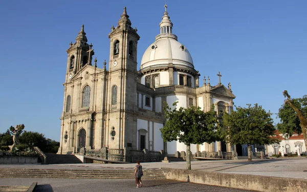 Sanctuary Our Lady Sameiro Neoclassical Basilica Hill Overlooking Surrounding Landscape — Stock Photo, Image