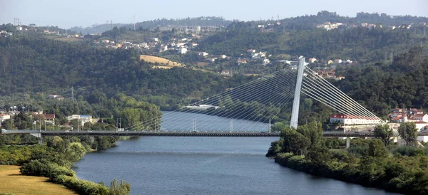 Rainha Santa Isabel Köprüsü Mondego Nehri Coimbra Portekiz Temmuz 2021 — Stok fotoğraf