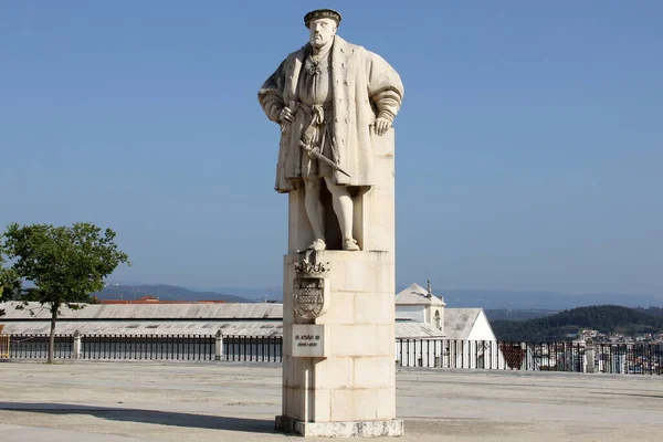 Estátua João Iii Portugal Francisco Franco Erguida 1950 Paco Das — Fotografia de Stock