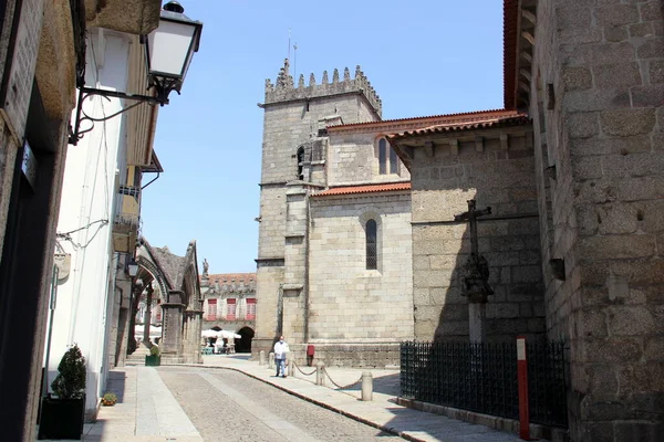 Cena Rua Cidade Velha Alfredo Guimaraes Guimarães Portugal Julho 2021 — Fotografia de Stock