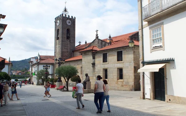 Cena Rua Cidade Velha Cardeal Saraiva Com Igreja Medieval Misericórdia — Fotografia de Stock