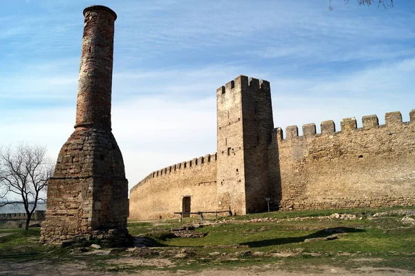 Fortaleza Akkerman Remanescente Minarete Período Otomano Bilhorod Dnistrovskyi Região Odessa — Fotografia de Stock