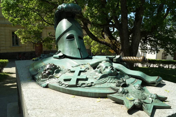 Augustin Ehrensvard Tomb 18Th Century Swedish Officer Military Architect Suomenlinna — Stock Photo, Image