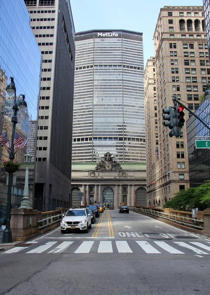 South Park Avenue Pershing Square Metlife Building Perspectief New York — Stockfoto