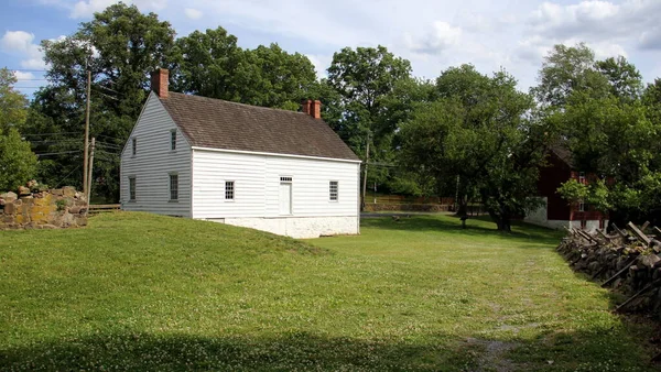Boehm House 1750 Meadow Side View Historic Richmond Town Collection — Stock Photo, Image