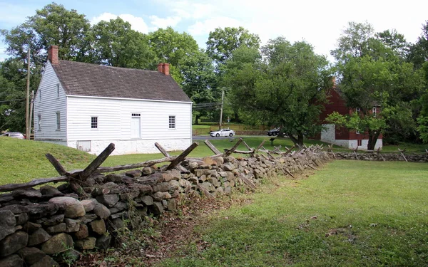Boehm House 1750 Old Stone Fence Historic Richmond Town Collection — Stock Photo, Image