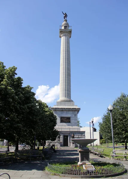 Battle Monument Commemorates December 1776 Battle Trenton Dedicated 1893 Trenton — 스톡 사진