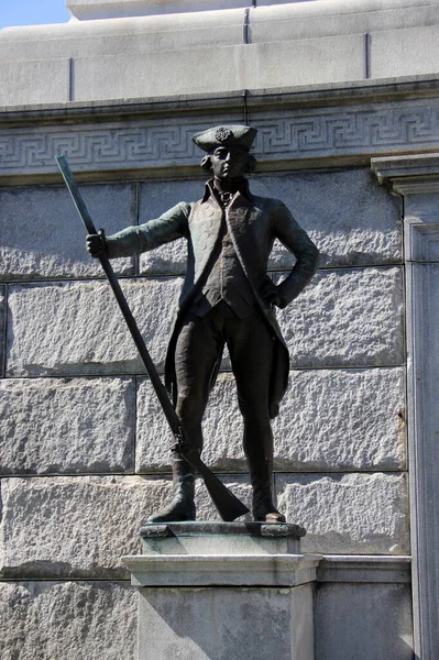 Battle Monument Commemorates December 1776 Battle Trenton Dedicated 1893 Sculptures — Foto de Stock