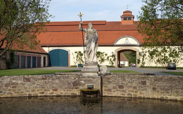 Schloss Fasanerie Complesso Palazzi Del 1700 Vicino Fulda Piscina Acqua — Foto Stock