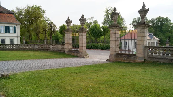 Schloss Fasanerie Schlossanlage Aus Dem Jahrhundert Bei Fulda Haupttor Blick — Stockfoto