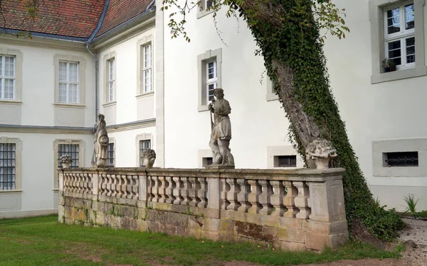 Schloss Fasanerie Palotakomplexum 1700 Évekből Fulda Közelében Belső Udvar Idilli — Stock Fotó