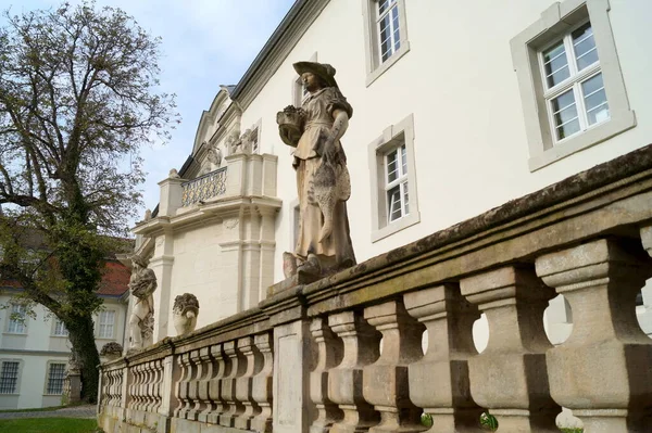 Schloss Fasanerie Palace Complex 1700S Fulda Balustrade Inner Courtyard Idyllic — Stock Photo, Image