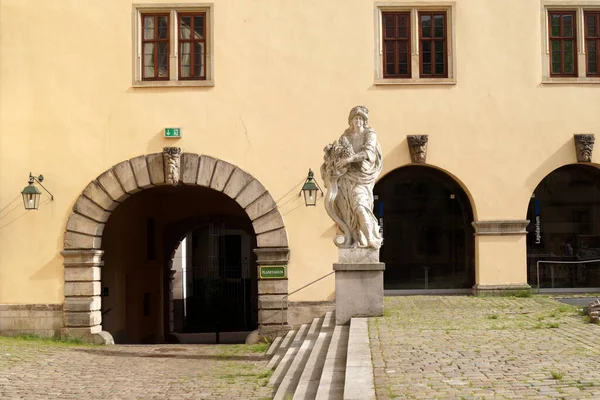 Roh Hojnosti Klasická Socha Nádvoří Vonderauova Muzea Fulda Německo Května — Stock fotografie