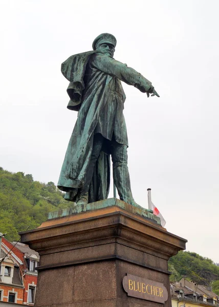 Statue Prussian Field Marshal Gebhard Leberecht Von Bluecher Hero Napoleonic — Fotografia de Stock