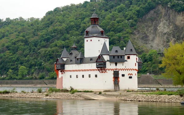 Pfalzgrafenstein Castle Built Falkenau Island River Rhine 14Th Century Toll — 스톡 사진