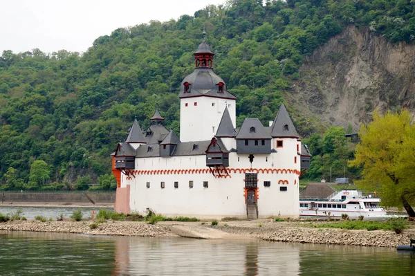 Pfalzgrafenstein Castle Built Falkenau Island River Rhine 14Th Century Toll — Stockfoto