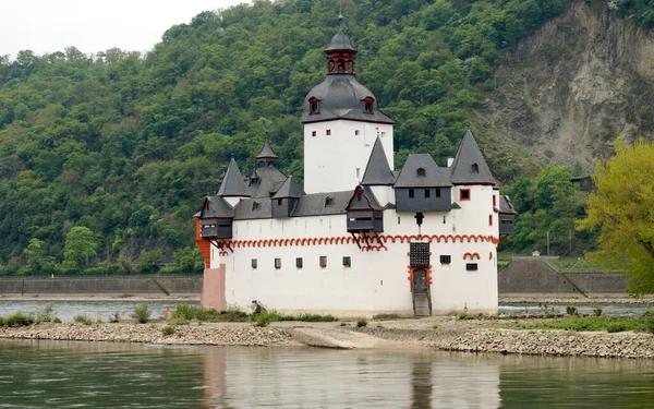 Pfalzgrafenstein Castle Built Falkenau Island River Rhine 14Th Century Toll — Stockfoto