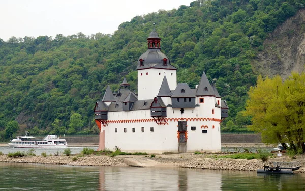 Pfalzgrafenstein Castle Built Falkenau Island River Rhine 14Th Century Toll — 스톡 사진