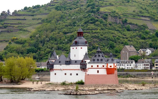 Pfalzgrafenstein Castle Built Falkenau Island River Rhine 14Th Century Toll — 图库照片