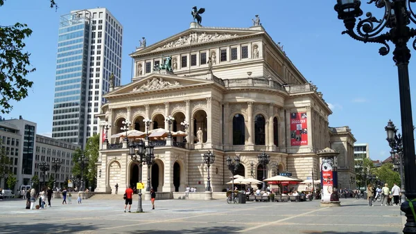 Alte Oper Old Opera Construida 1880 Reconstruida Década 1970 Como —  Fotos de Stock