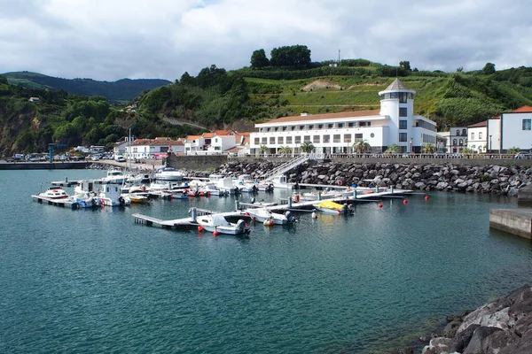Town Waterfront Marina Povoacao Sao Miguel Island Azores Portugal August — Fotografia de Stock
